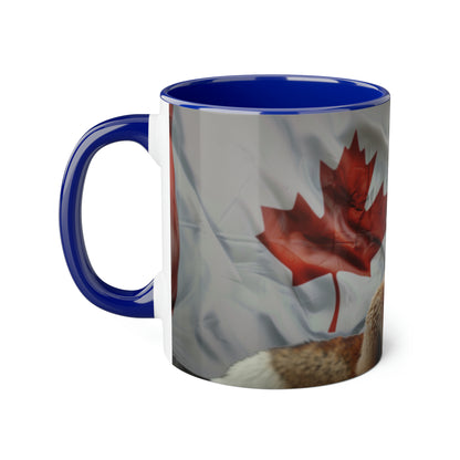Fox and Flag Accent Mug, 11oz - Canada Only