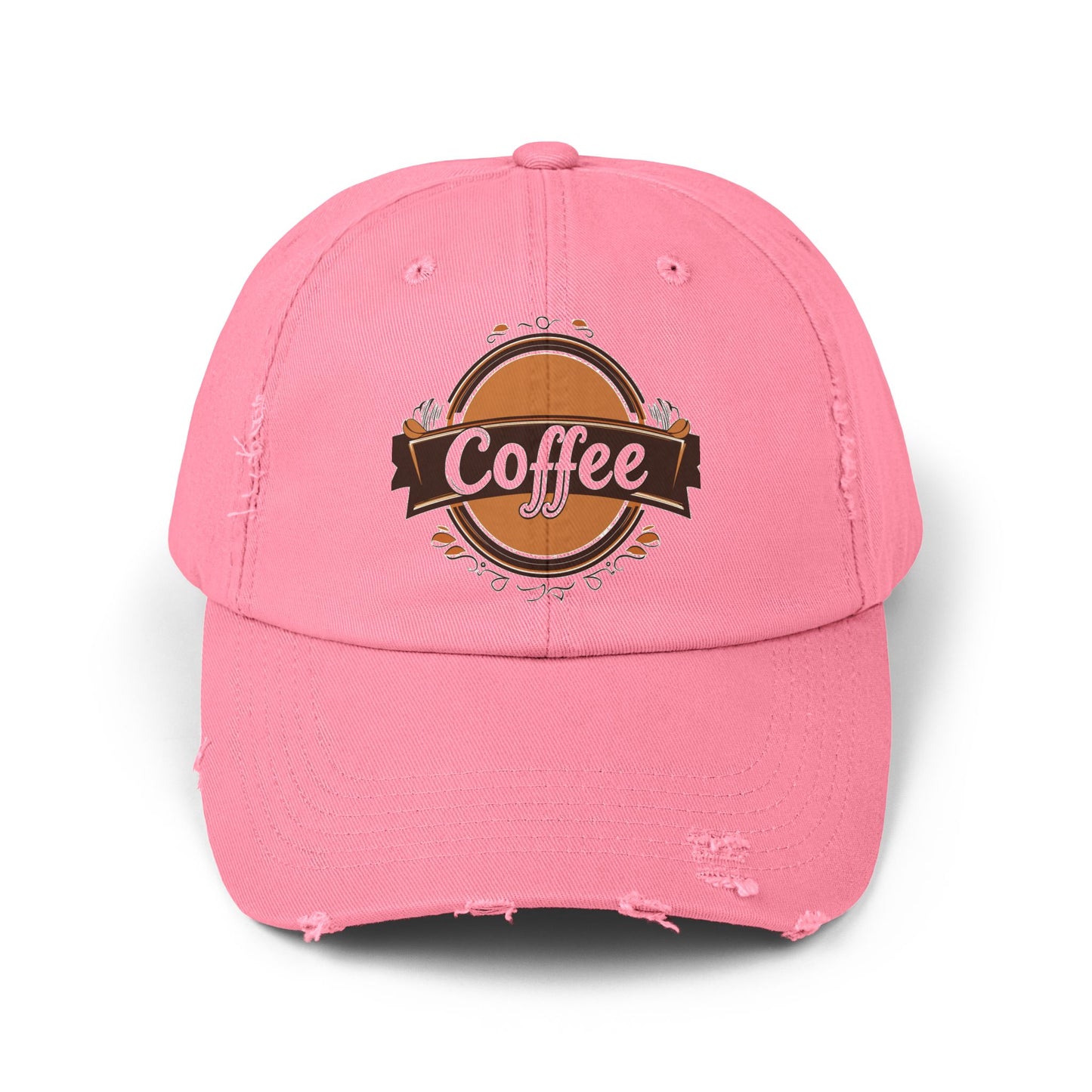 Vintage Style Hat for Coffee Lovers - Unisex Distressed Coffee Cap - USA