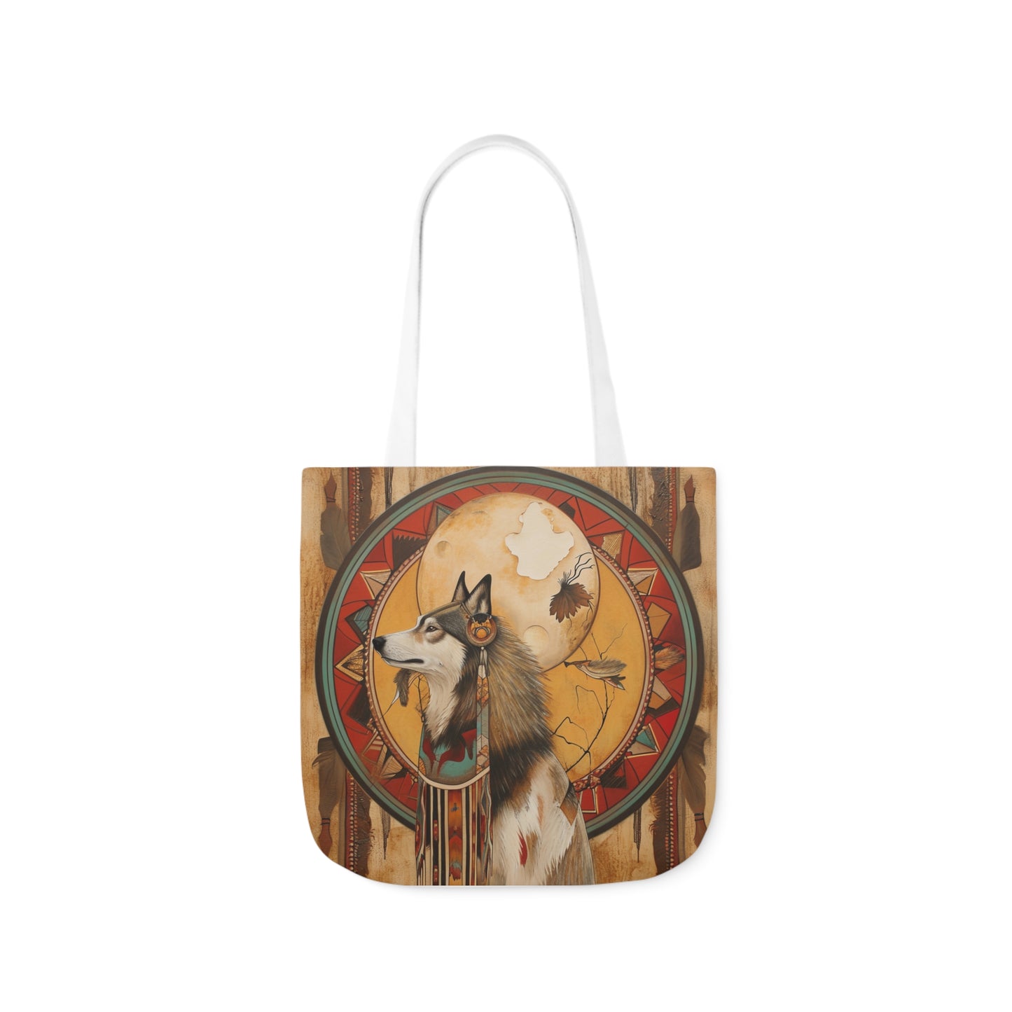 Native American Art #4 - Polyester Canvas Tote Bag (AOP)