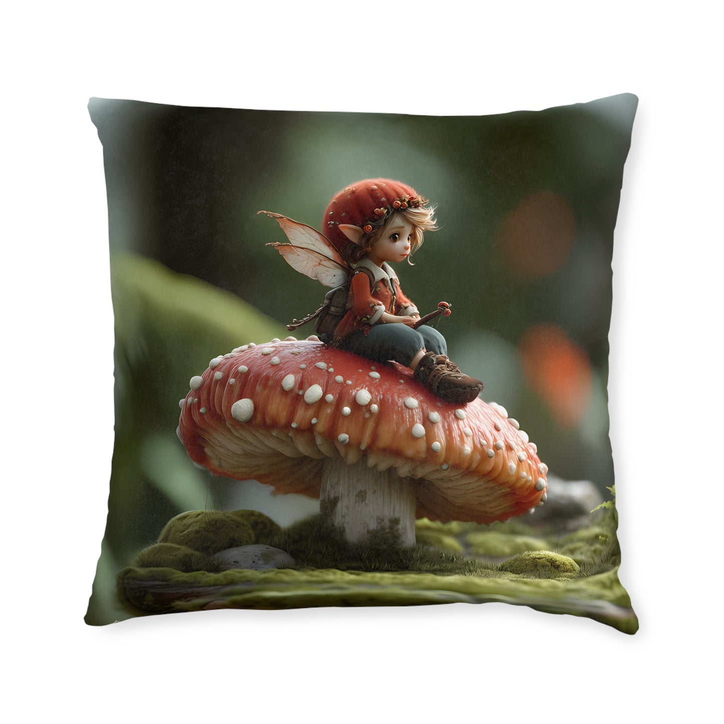 The Sad and Lonely Pixie - Square Pillow - UK