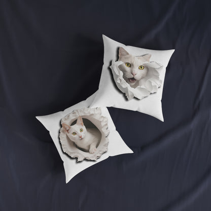 Cat 2 - Square Pillow - UK