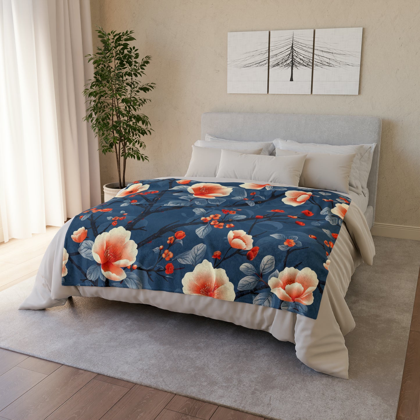 Chinoiserie #1 - Soft Polyester Blanket