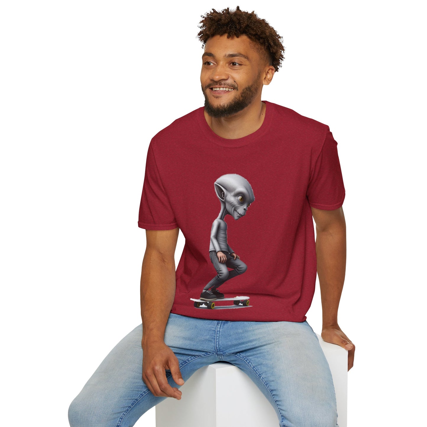 Alien Skater - Unisex Softstyle T-Shirt - UK