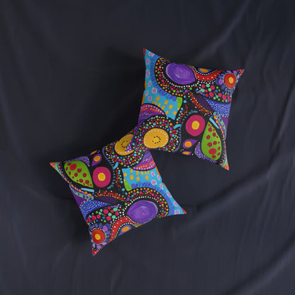 Traditional Aboriginal 4 - Square Pillow - UK