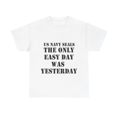 US Navy Seals Motivational Tee - Unisex Heavy Cotton Tee for Veterans and Supporters UK