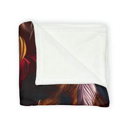 Chinoiseries Feathers - Soft Polyester Blanket