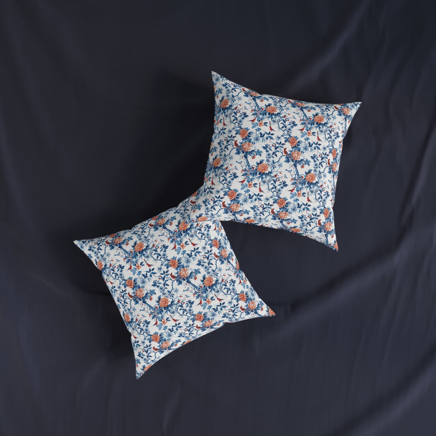 Blue Chinoiseries - Square Pillow - UK