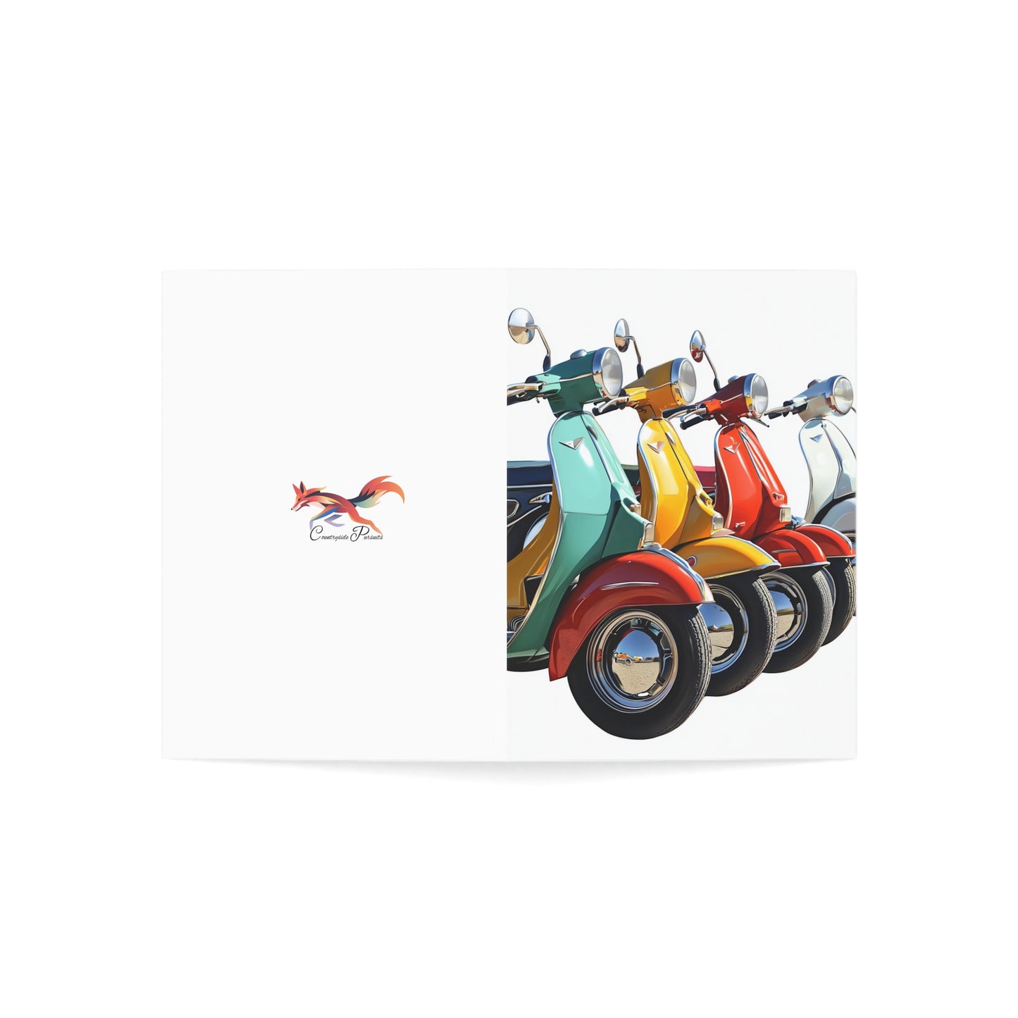 Vibrant Scooters Greeting Cards - Set of 1, 10, 30, or 50pcs for All Occasions - USA