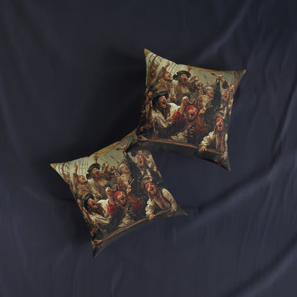 Pirate-Themed Square Pillow - Nautical Decor for Adventure Lovers UK