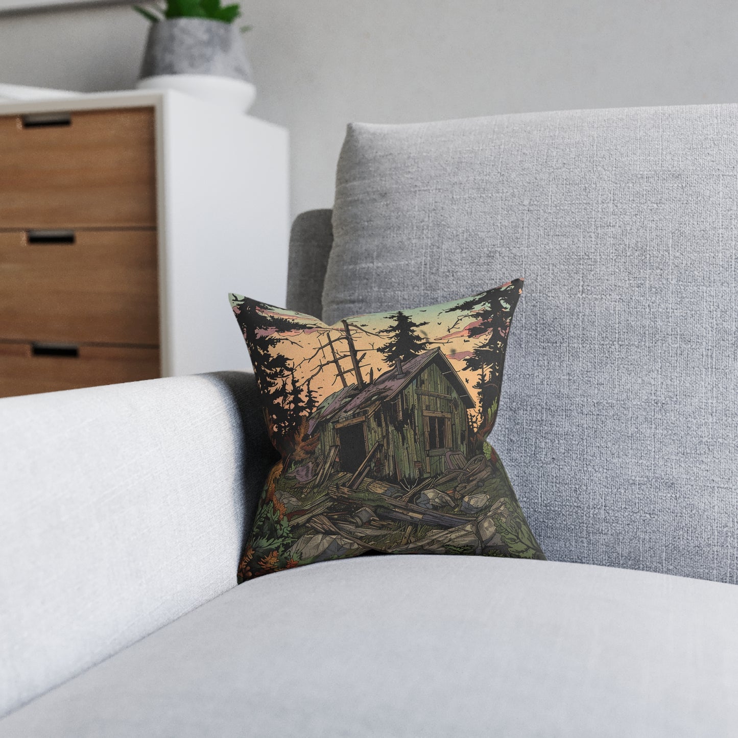 Huckleberry's House - Square Pillow - UK
