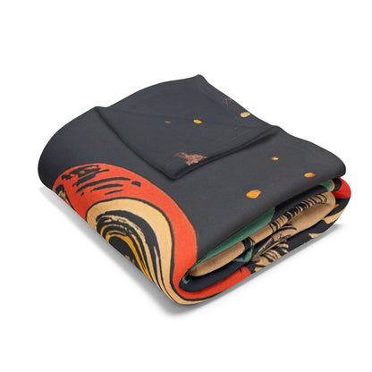Retro Space Adventure Fleece Blanket 4 - Cosy Gift for Sci-Fi Lovers UK