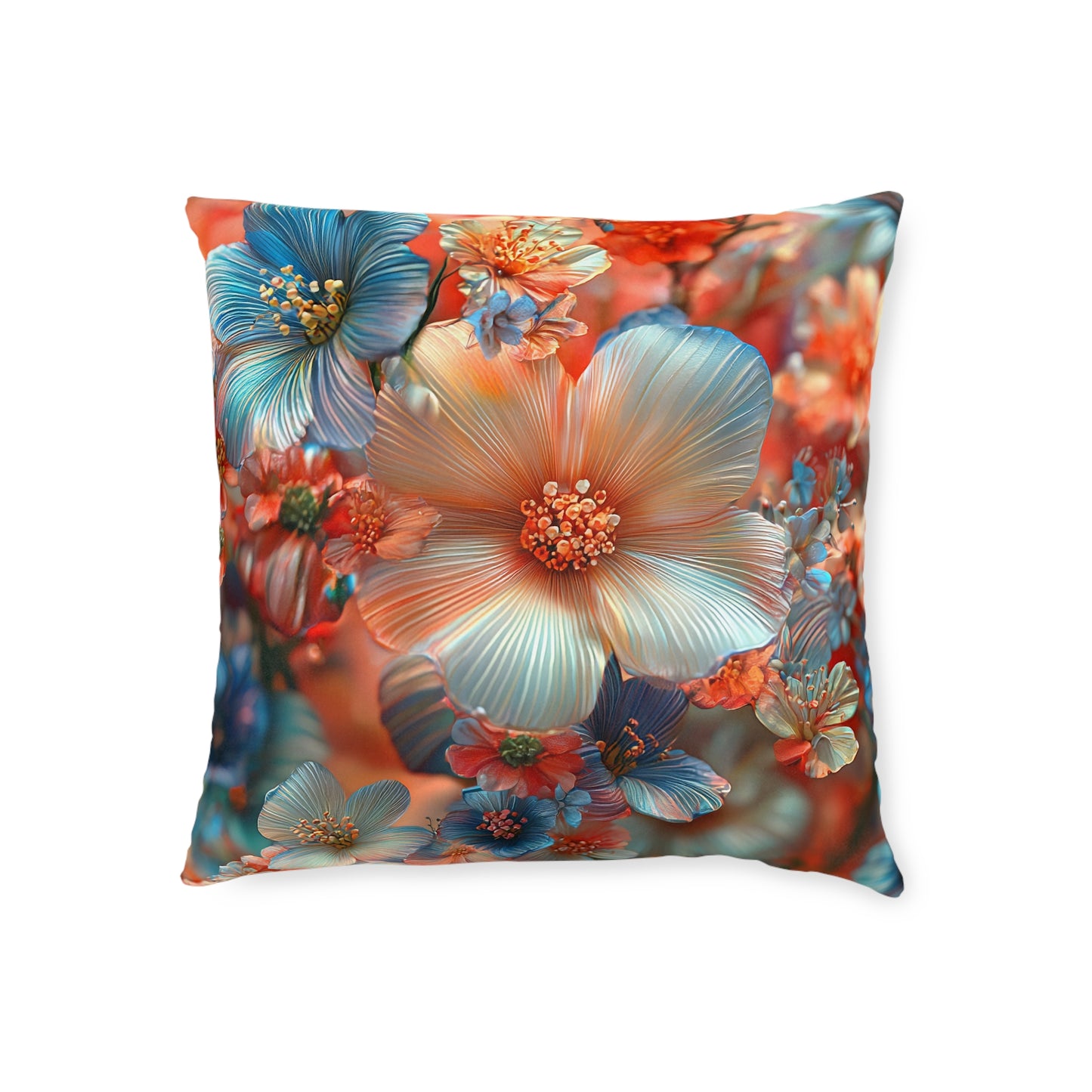 **3D Pretty Flowers - Square Pillow - UK