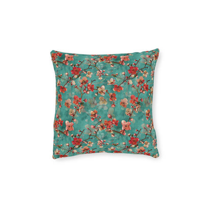 Turquoise Chinoiseries - Square Pillow - UK