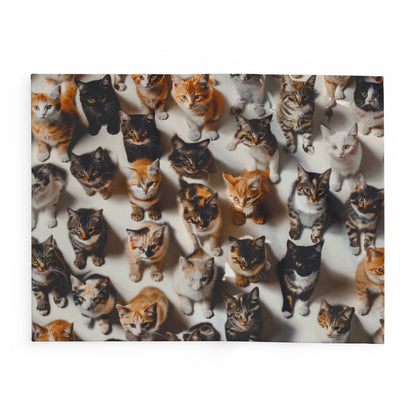 Cats Dinnertime Arctic Fleece Blanket - UK, USA