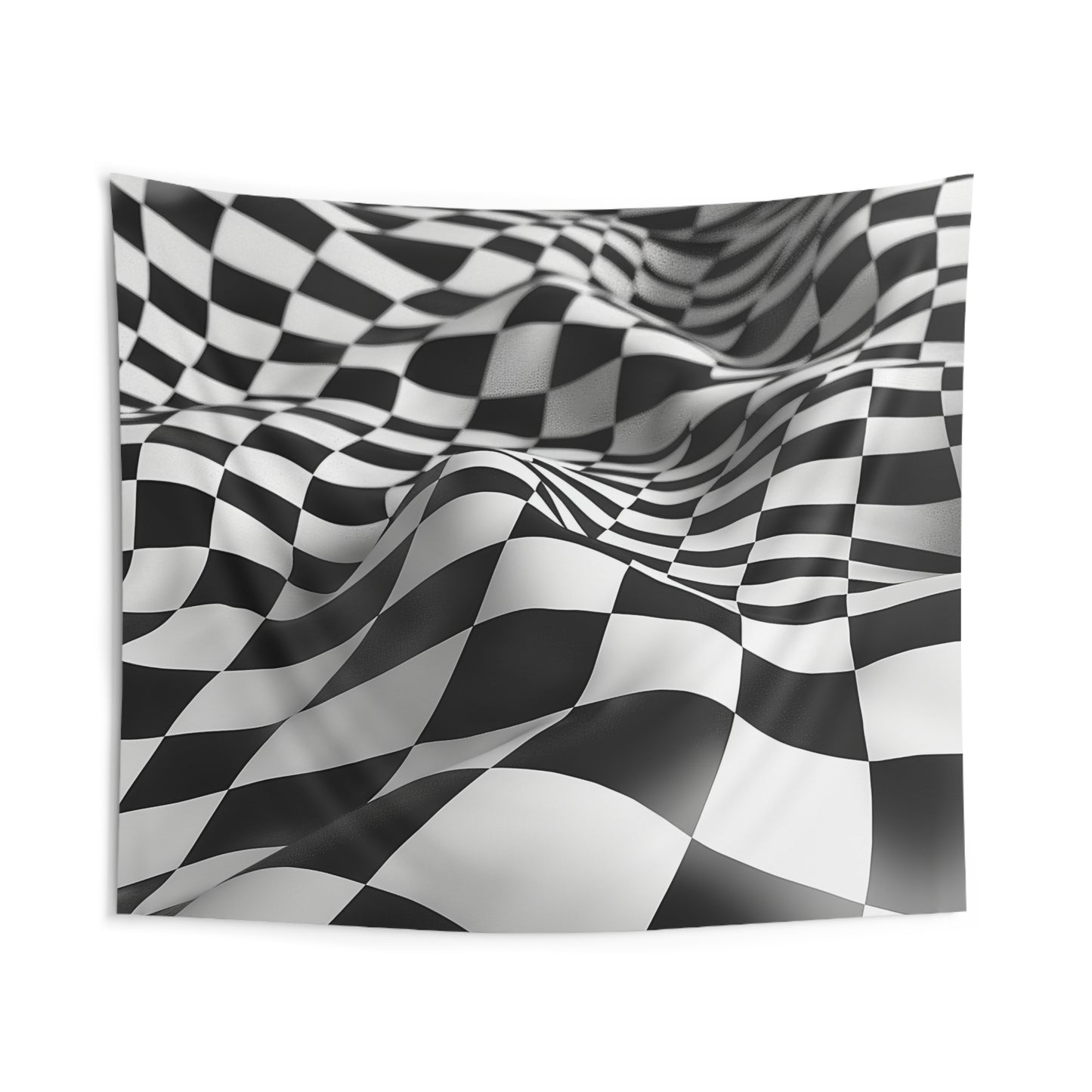 Wavy Check Indoor Wall Tapestry - USA