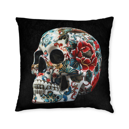 Floral Skull - Square Pillow - UK