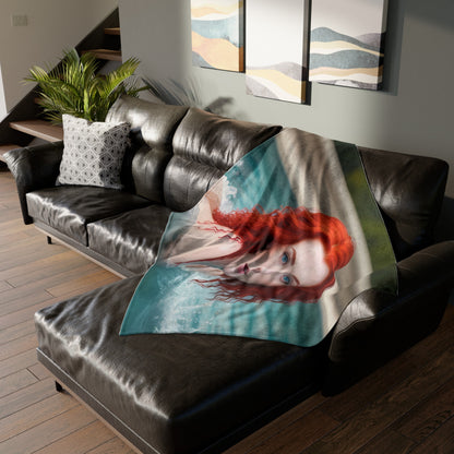 Red Hot Red-head - Soft Polyester Blanket - UK