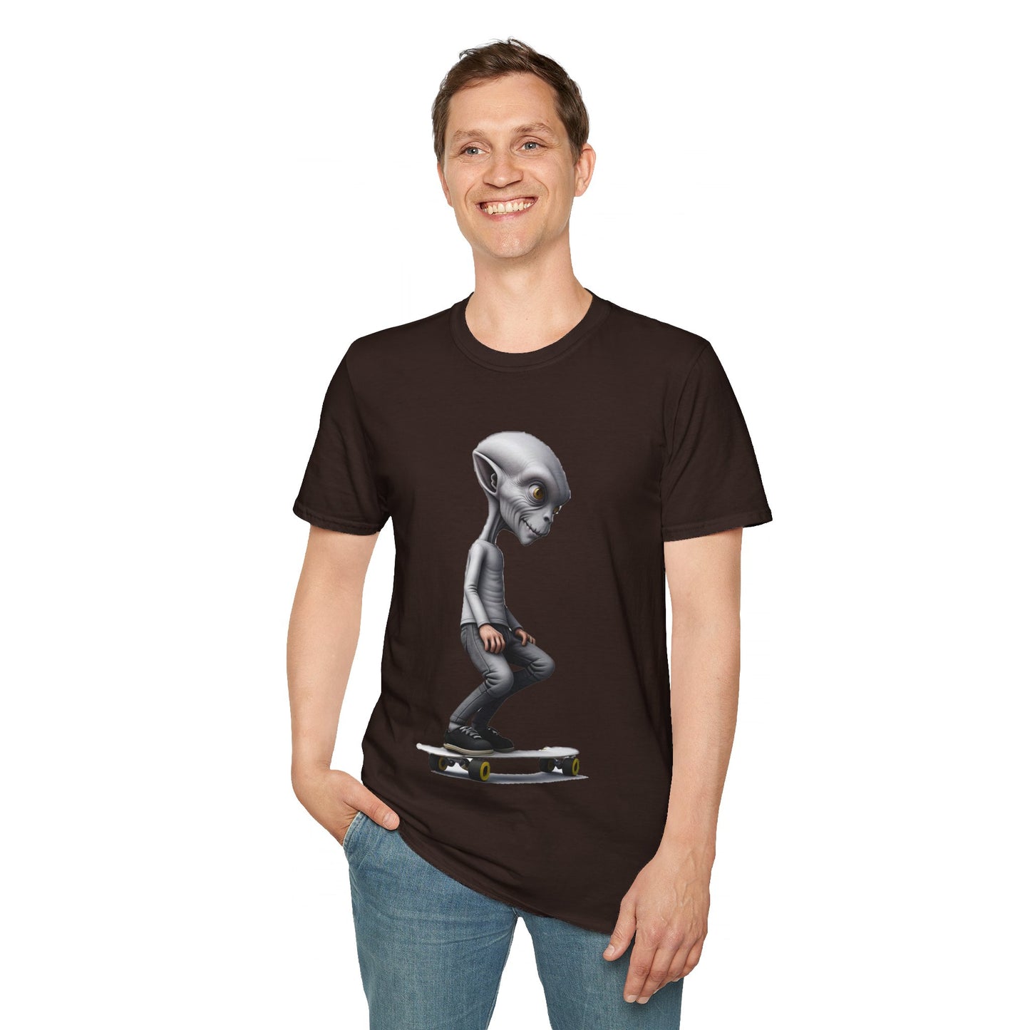 Alien Skater - Unisex Softstyle T-Shirt - UK