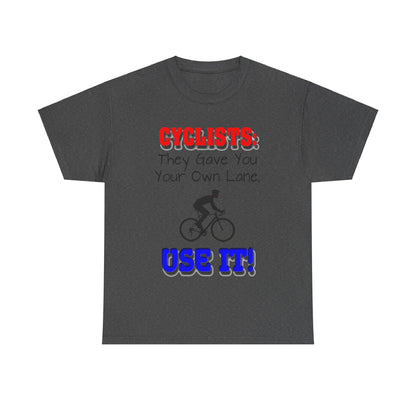 Cyclists 1 - Unisex Heavy Cotton Tee - UK