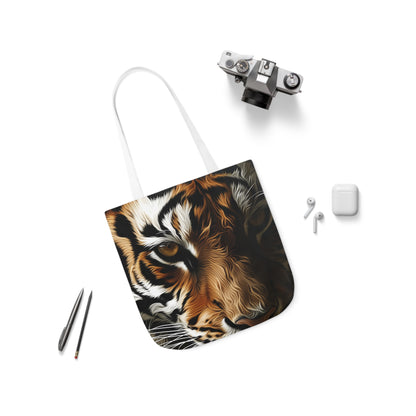 Tiger - Polyester Canvas Tote Bag (AOP)