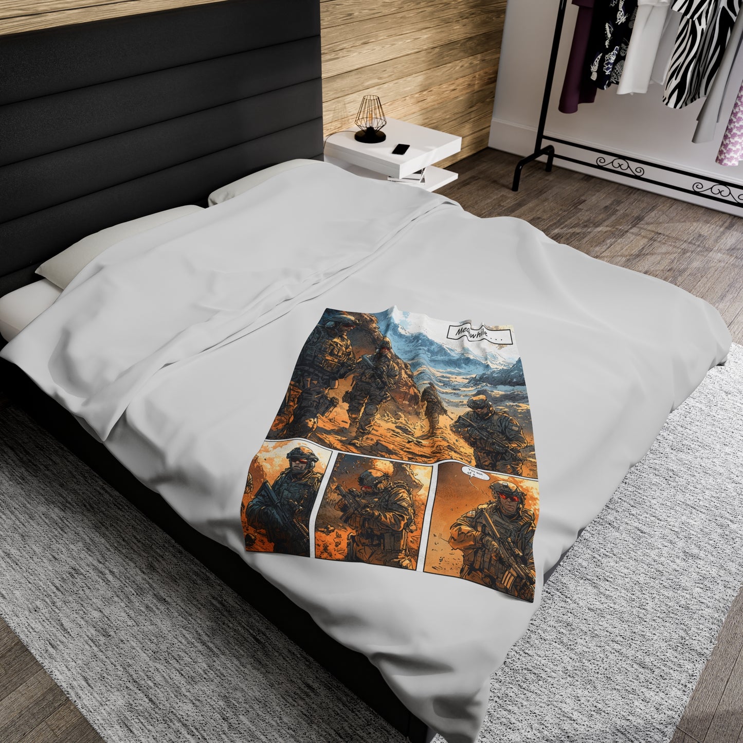 Special Forces Comic Cover 3 - Velveteen Plush Blanket USA