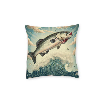 Fish Jumping - Square Pillow - UK