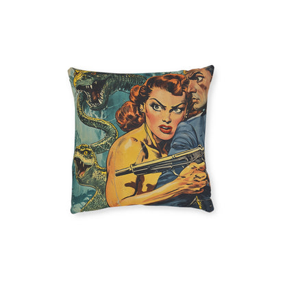 1950's Space Comic 2 - Square Cushion - Space Home Decor UK
