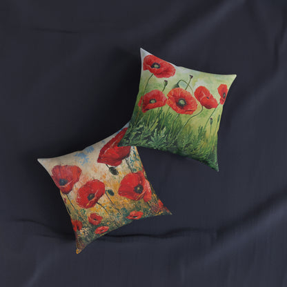 Poppies - Square Pillow - UK