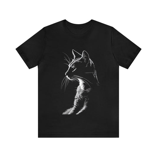 Cat Silhouette #4 - Unisex Jersey Short Sleeve Tee