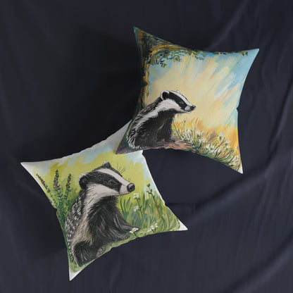 Badger 1 - Square Pillow - UK