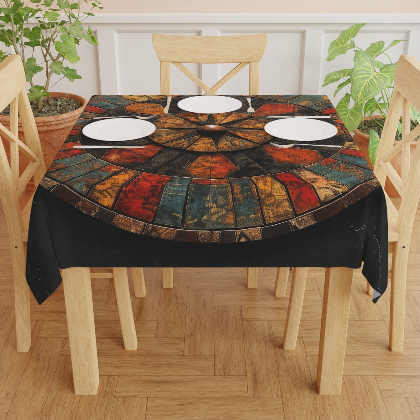 Bohemian Mandala Tablecloth 3 - Vibrant Decorative Cover for Home Decor & Celebrations UK