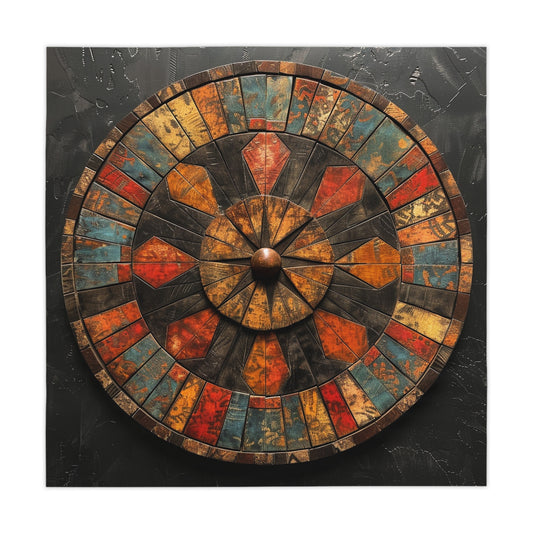 Rustic Wooden Roulette Effect Tablecloth - Vintage Style for Dining & Celebrations USA