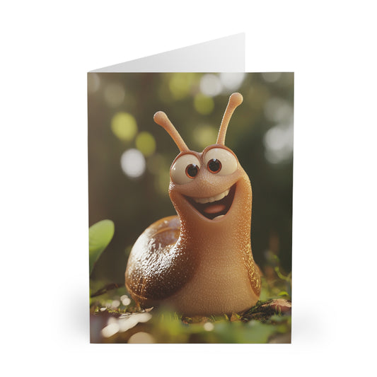 Happy Snail - Blank Card (5 Pack) UK
