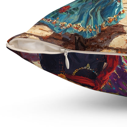 Vibrant Day of the Dead - Decorative Pillow - USA