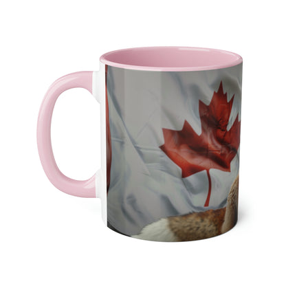 Fox and Flag Accent Mug, 11oz - Canada Only