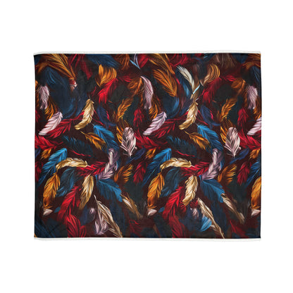 Chinoiseries Feathers - Soft Polyester Blanket