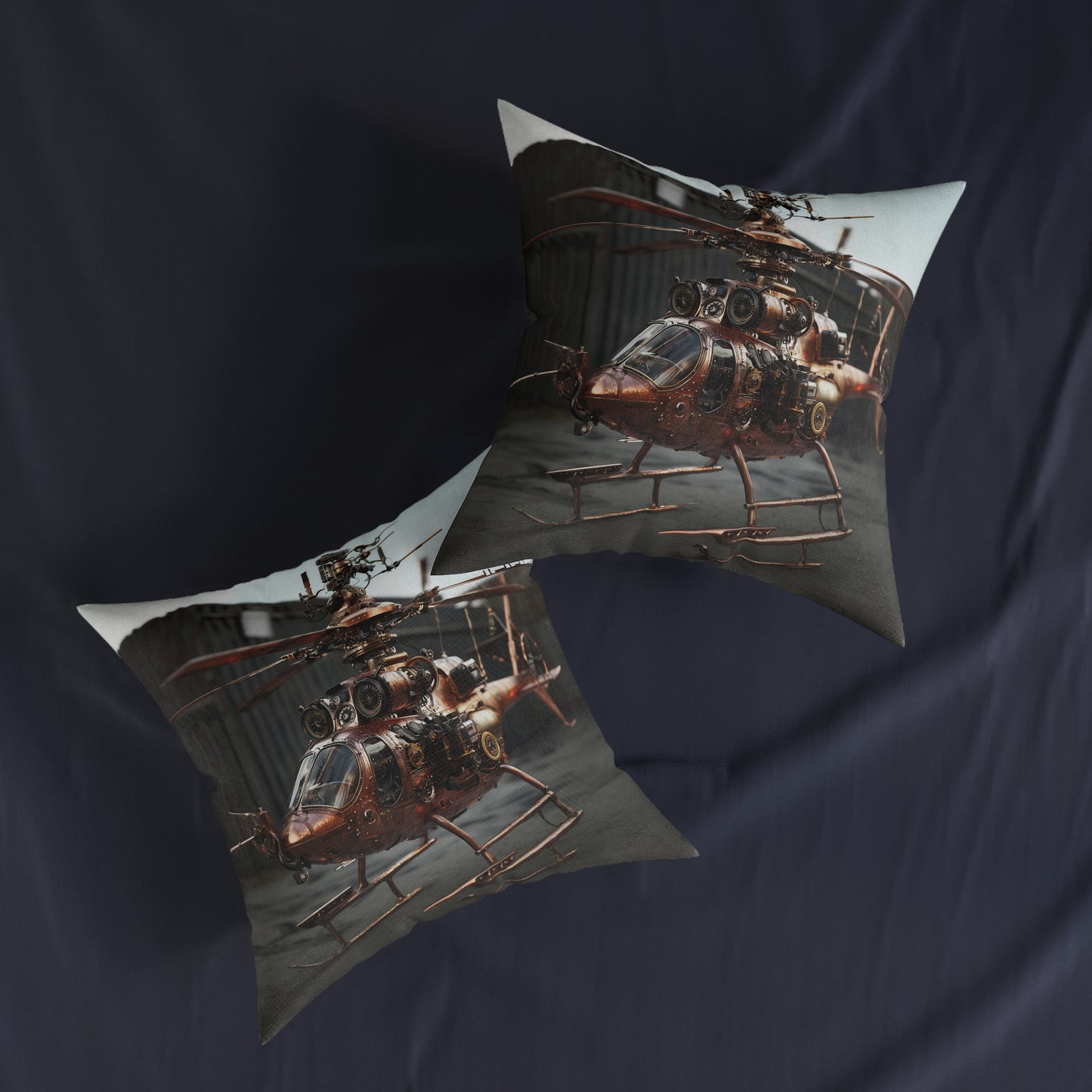 Industrial-Style Square Cushion 2 - Steampunk Home Decor UK