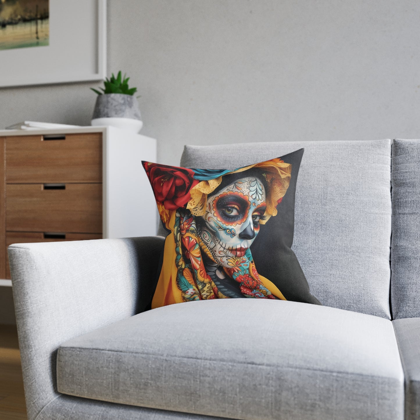 Day of The Dead - Square Pillow - UK