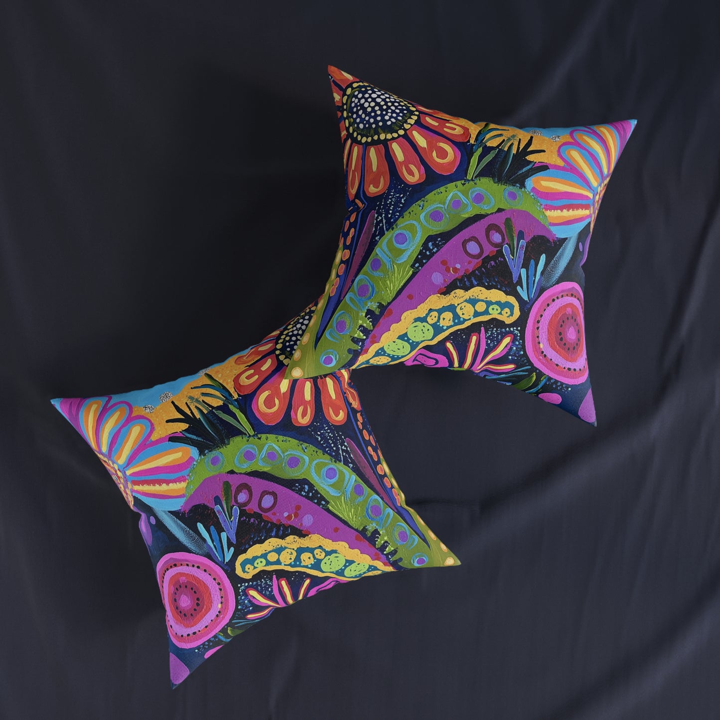 Traditional Aboriginal 2 - Square Pillow - UK