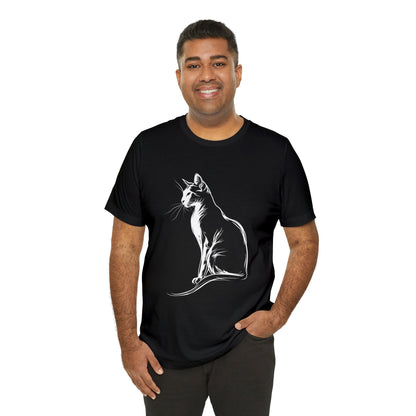 Cat Silhouette #6 - Unisex Jersey Short Sleeve Tee