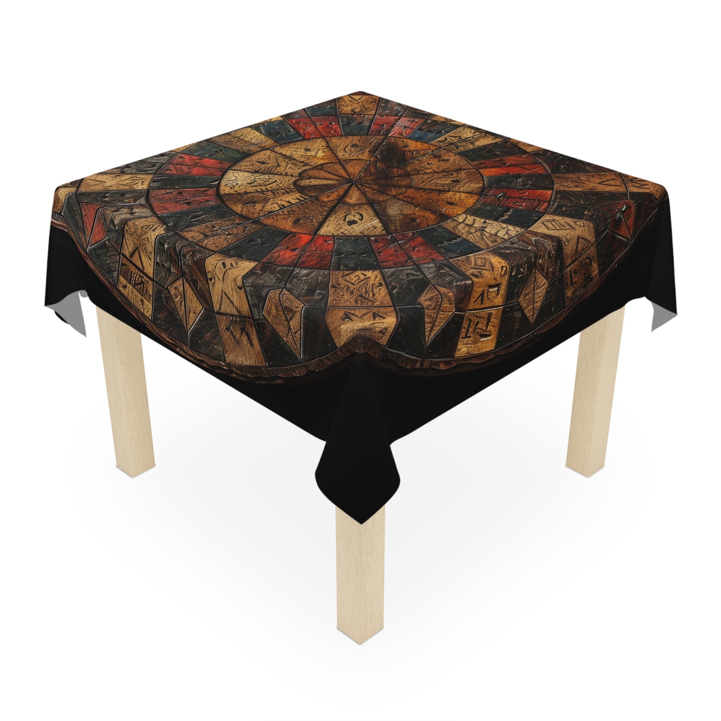 Rustic Wooden Roulette Effect 2 Tablecloth - Vintage Style for Dining & Celebrations USA