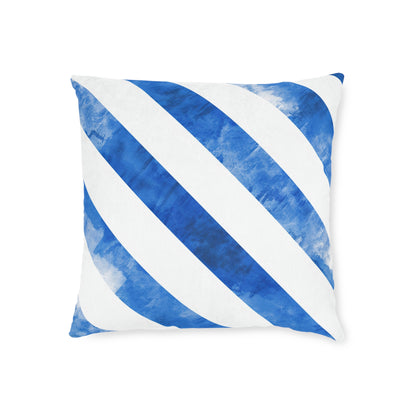 Ice Blue Stripes - Square Pillow - UK