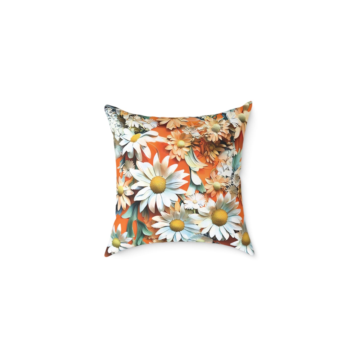 **Daisy Chinoiseries - Square Poly Canvas Pillow UK