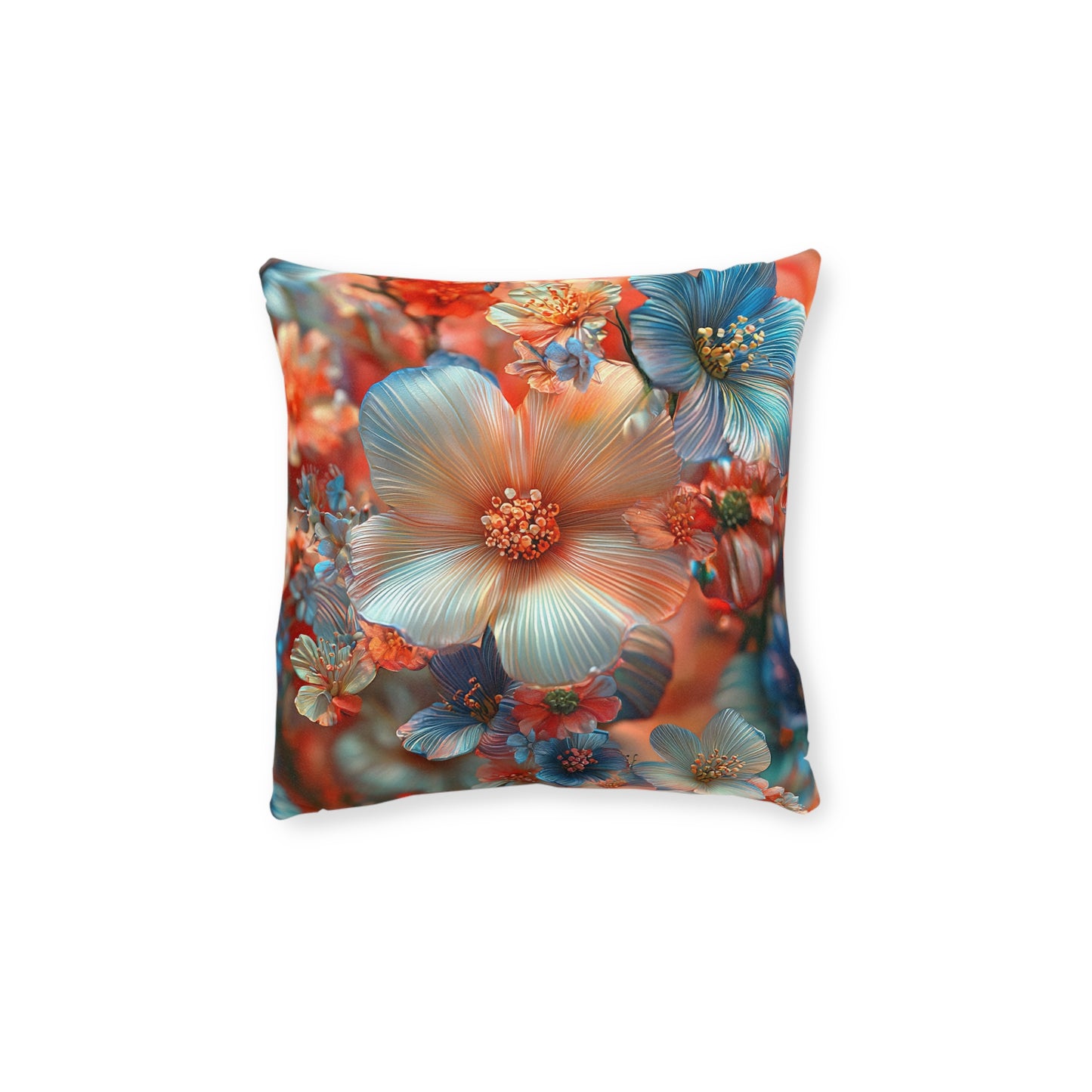 **3D Pretty Flowers - Square Pillow - UK