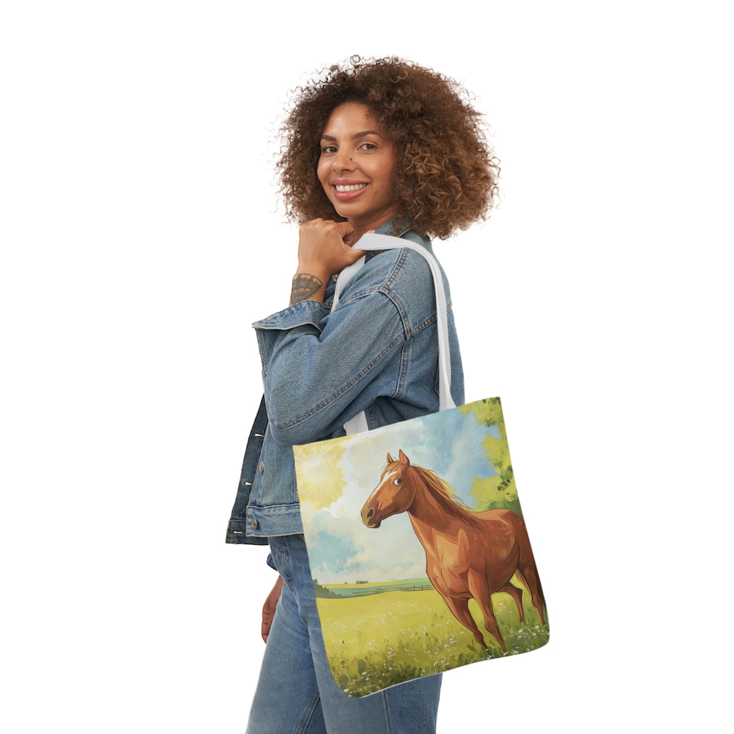 Horse #1 Polyester Canvas Tote Bag (AOP)