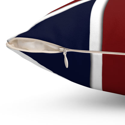 Union Jack Manchester Square Pillow - Cozy British Home Decor - USA
