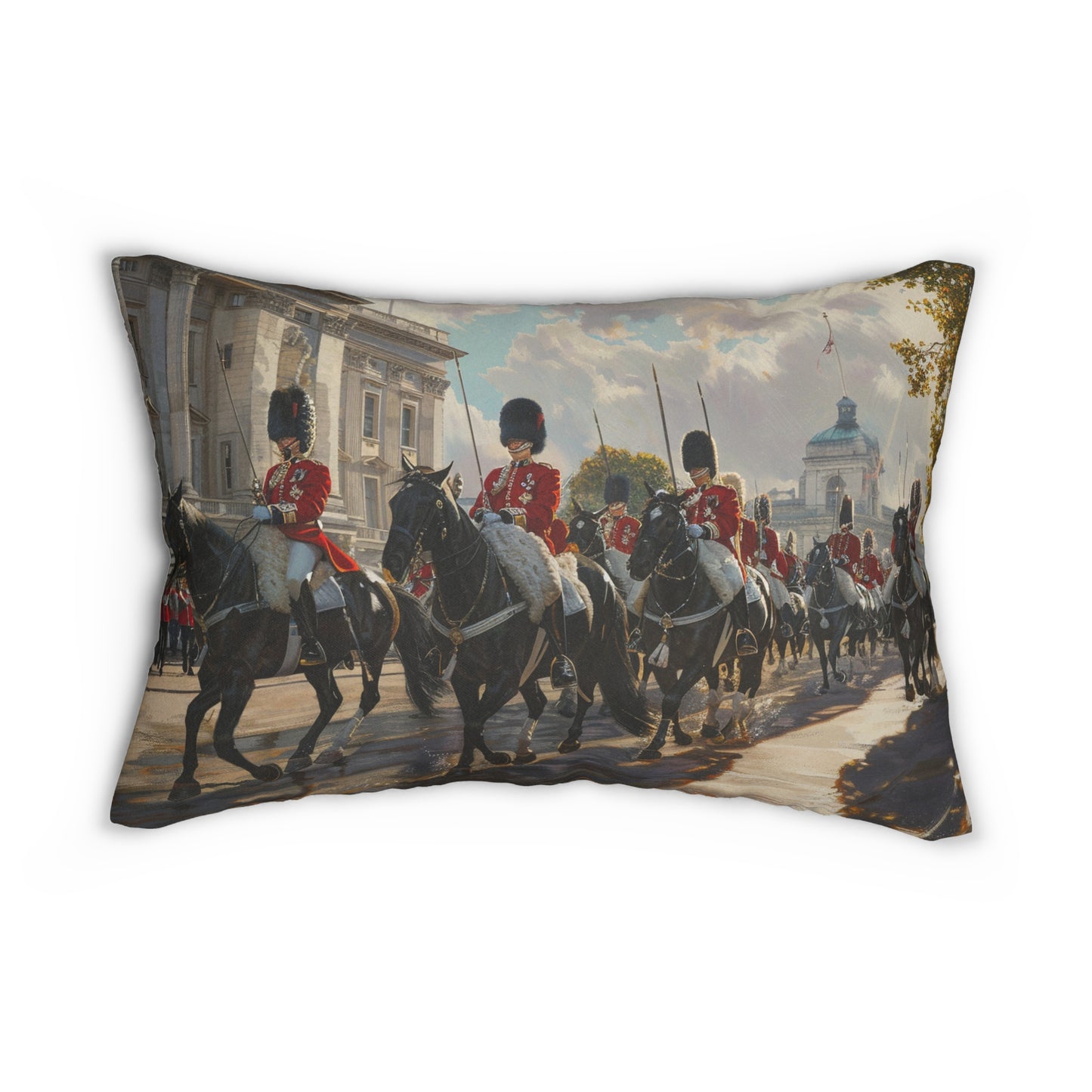 Horseguard #2 - Spun Polyester Lumbar Pillow USA
