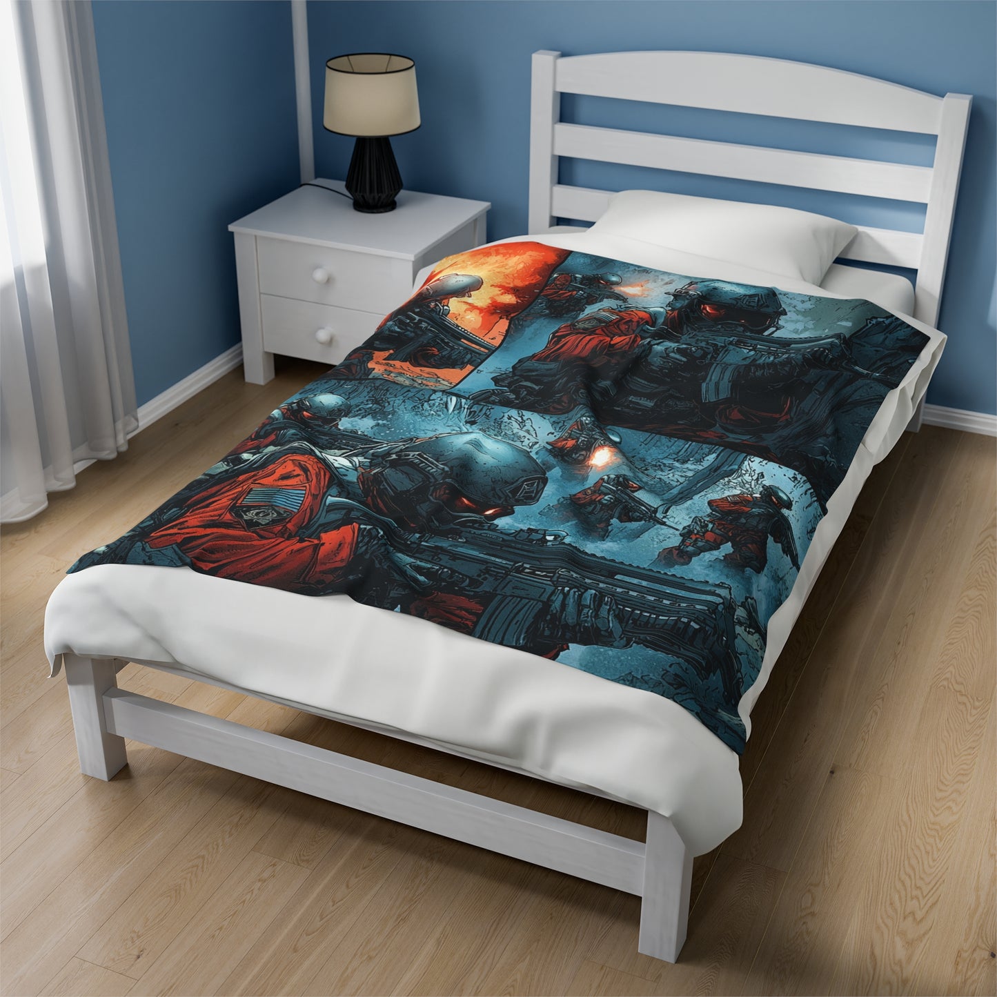 Special Forces Comic Cover 6 - Velveteen Plush Blanket USA