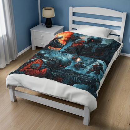 Special Forces Comic Cover 6 - Velveteen Plush Blanket USA