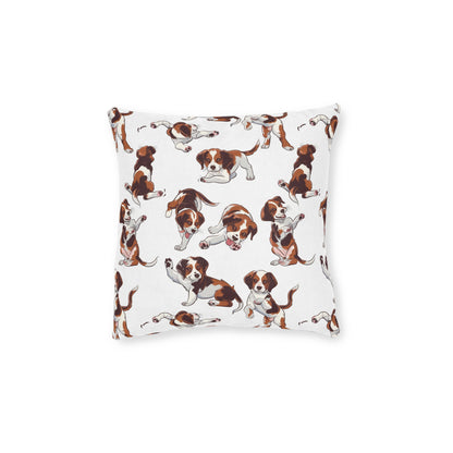 Puppy At Play - Square Pillow - UK